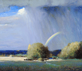Пейзаж с радугой. Холст, масло 86,4 х 98,8 см. 2009
