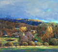 Вид с горы. Шереховичи. Холст, масло 34,5 х 37,7 см. 2006